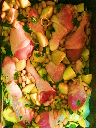 Fab Food Month week 4 – Chicken and leek tray bake